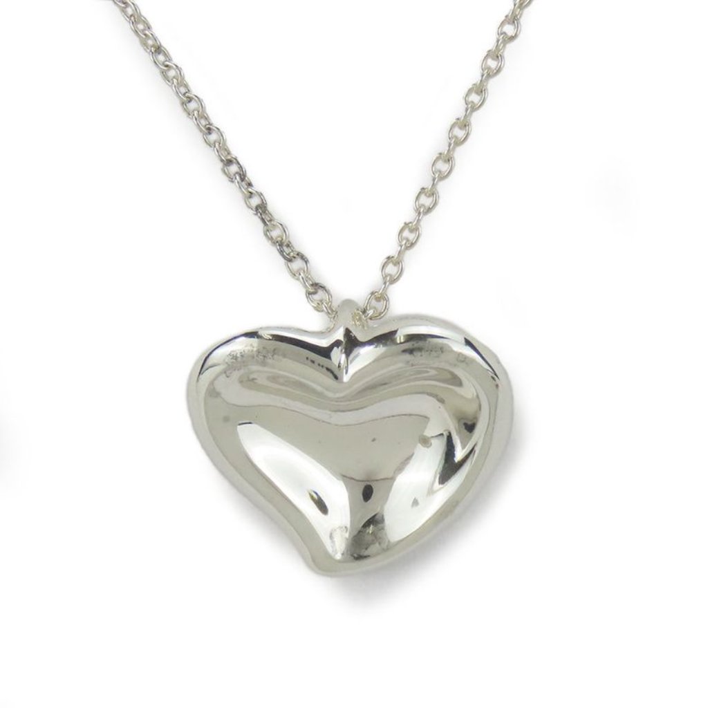 Tiffany & Co Necklace Full Heart Elsa Perutti 925 Silver 4.3 G
